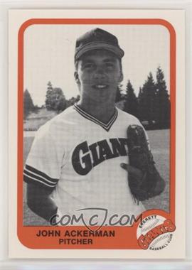 1984 Pacific Cramer Everett Giants - [Base] #27 - John Ackerman