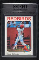 Vince Coleman [BAS Beckett Auth Sticker]