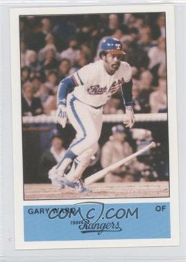 1984 The Jarvis Press Texas Rangers - [Base] #32 - Gary Ward