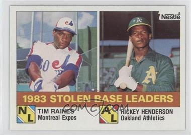 1984 Topps - [Base] - Nestle #134 - League Leaders - Tim Raines, Rickey Henderson