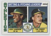 Team Checklist - Rickey Henderson, Tim Conroy [EX to NM]