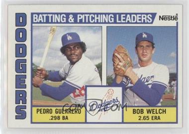 1984 Topps - [Base] - Nestle #306 - Team Checklist - Pedro Guerrero, Bob Welch