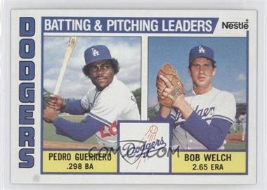 1984 Topps - [Base] - Nestle #306 - Team Checklist - Pedro Guerrero, Bob Welch