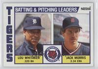 Team Checklist - Lou Whitaker, Jack Morris