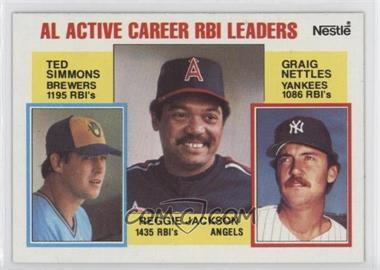 1984 Topps - [Base] - Nestle #713 - Career Leaders - Ted Simmons, Reggie Jackson, Graig Nettles