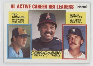 1984 Topps - [Base] - Nestle #713 - Career Leaders - Ted Simmons, Reggie Jackson, Graig Nettles
