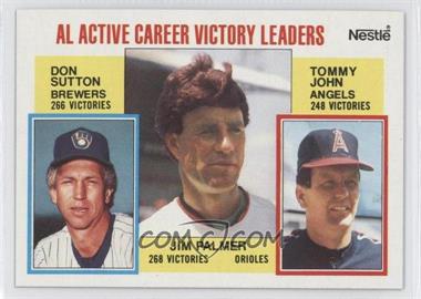 1984 Topps - [Base] - Nestle #715 - Career Leaders - Don Sutton, Jim Palmer, Tommy John
