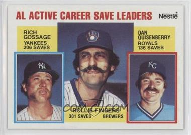 1984 Topps - [Base] - Nestle #718 - Career Leaders - Rich Gossage, Rollie Fingers, Dan Quisenberry