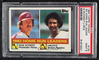 1984 Topps - [Base] - Tiffany #132 - League Leaders - Mike Schmidt, Jim Rice [PSA 9 MINT]
