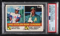 League Leaders - Tim Raines, Rickey Henderson [PSA 9 MINT]