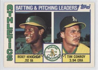 1984 Topps - [Base] - Tiffany #156 - Team Checklist - Rickey Henderson, Tim Conroy