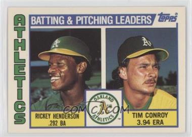 1984 Topps - [Base] - Tiffany #156 - Team Checklist - Rickey Henderson, Tim Conroy