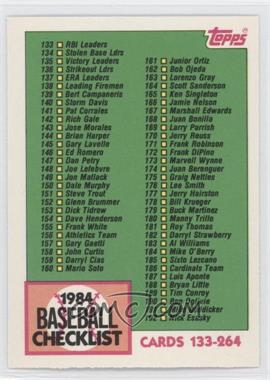 1984 Topps - [Base] - Tiffany #233 - Checklist 133-264