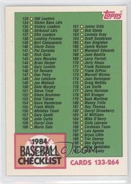 1984 Topps - [Base] - Tiffany #233 - Checklist 133-264