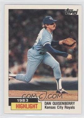 1984 Topps - [Base] - Tiffany #3 - 1983 Highlight - Dan Quisenberry