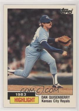 1984 Topps - [Base] - Tiffany #3 - 1983 Highlight - Dan Quisenberry