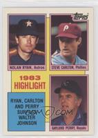 1983 Highlight - Nolan Ryan, Steve Carlton, Gaylord Perry