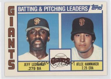 1984 Topps - [Base] - Tiffany #576 - Team Checklist - Jeff Leonard, Atlee Hammaker