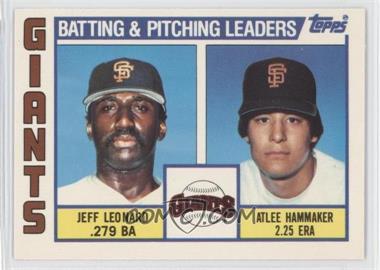 1984 Topps - [Base] - Tiffany #576 - Team Checklist - Jeff Leonard, Atlee Hammaker