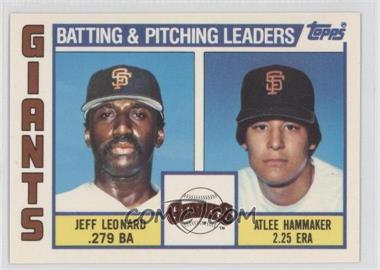 1984 Topps - [Base] - Tiffany #576 - Team Checklist - Jeff Leonard, Atlee Hammaker