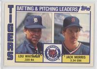 Team Checklist - Lou Whitaker, Jack Morris