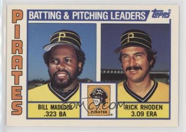 1984 Topps - [Base] - Tiffany #696 - Team Checklist - Bill Madlock, Rick Rhoden