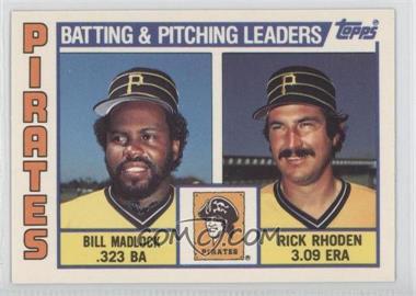 1984 Topps - [Base] - Tiffany #696 - Team Checklist - Bill Madlock, Rick Rhoden