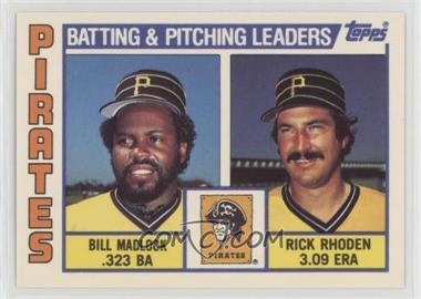 1984 Topps - [Base] - Tiffany #696 - Team Checklist - Bill Madlock, Rick Rhoden