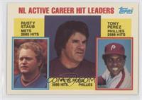 Career Leaders - Rusty Staub, Pete Rose, Tony Perez [EX to NM]