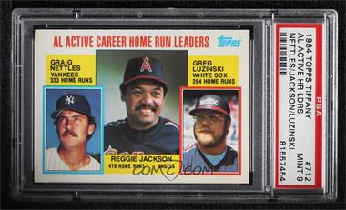 1984 Topps - [Base] - Tiffany #712 - Career Leaders - Graig Nettles, Reggie Jackson, Greg Luzinski [PSA 9 MINT]