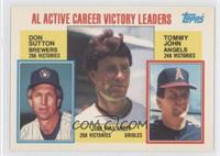 Career Leaders - Don Sutton, Jim Palmer, Tommy John