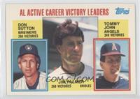 Career Leaders - Don Sutton, Jim Palmer, Tommy John