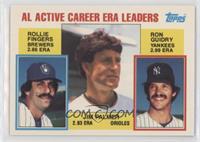 Career Leaders - AL Active Career ERA Leaders (Rollie Fingers, Ron Guidry, Jim …