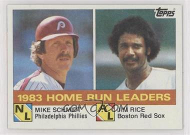 1984 Topps - [Base] #132 - League Leaders - Mike Schmidt, Jim Rice