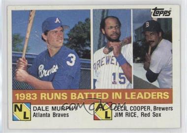 1984 Topps - [Base] #133 - League Leaders - Dale Murphy, Cecil Cooper, Jim Rice