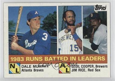 1984 Topps - [Base] #133 - League Leaders - Dale Murphy, Cecil Cooper, Jim Rice