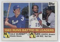 League Leaders - Dale Murphy, Cecil Cooper, Jim Rice [EX to NM]