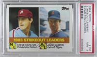 League Leaders - Steve Carlton, Jack Morris [PSA 9 MINT]