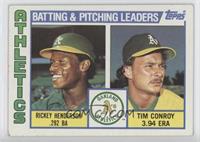 Team Checklist - Rickey Henderson, Tim Conroy [EX to NM]