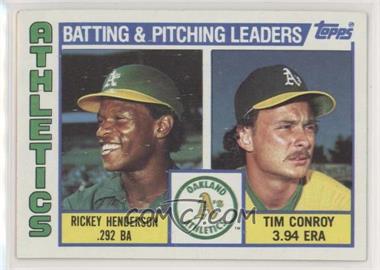 1984 Topps - [Base] #156 - Team Checklist - Rickey Henderson, Tim Conroy