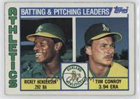 Team Checklist - Rickey Henderson, Tim Conroy [EX to NM]