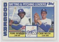 Team Checklist - Pedro Guerrero, Bob Welch [EX to NM]