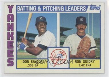 1984 Topps - [Base] #486 - Team Checklist - Don Baylor, Ron Guidry [Good to VG‑EX]