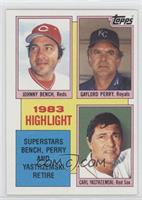 1983 Highlight - Johnny Bench, Gaylord Perry, Carl Yastrzemski