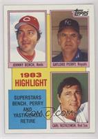 1983 Highlight - Johnny Bench, Gaylord Perry, Carl Yastrzemski