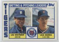 Team Checklist - Lou Whitaker, Jack Morris