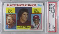 Career Leaders - Rusty Staub, Pete Rose, Tony Perez [PSA 9 MINT]