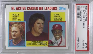 1984 Topps - [Base] #702 - Career Leaders - Rusty Staub, Pete Rose, Tony Perez [PSA 9 MINT]