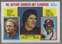 Career Leaders - Rusty Staub, Pete Rose, Tony Perez [Noted]