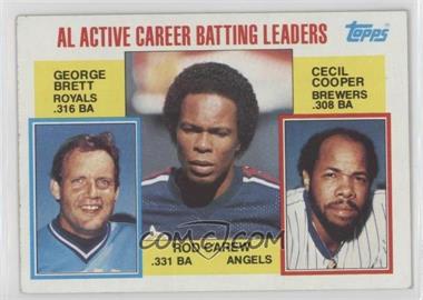 1984 Topps - [Base] #710 - Career Leaders - George Brett, Rod Carew, Cecil Cooper [EX to NM]